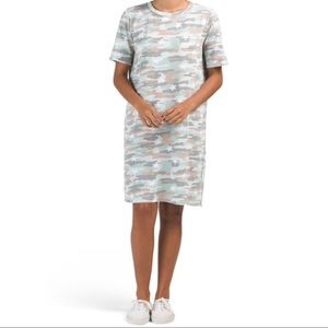 Lucky Brand Dress Women’s Small Pastel Camouflage Short Sleeve T-Shirt Dress